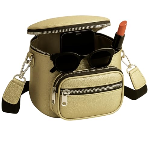 Bolsa Feminina Transversal estilo Pochete Alça Ombro Shoulder bag, alça larga, moderna, estilosa, bolsa de peito de couro sintetico, bolsa crossbody, pochete luxo (Dourada)