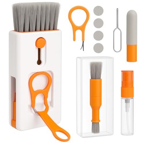 Kit de Limpieza para Teclado, Set Multifuncional 11 en 1 para PC, Cepillo Limpiador con Extractor de Teclas, para Portátiles, Teléfonos y Auriculares