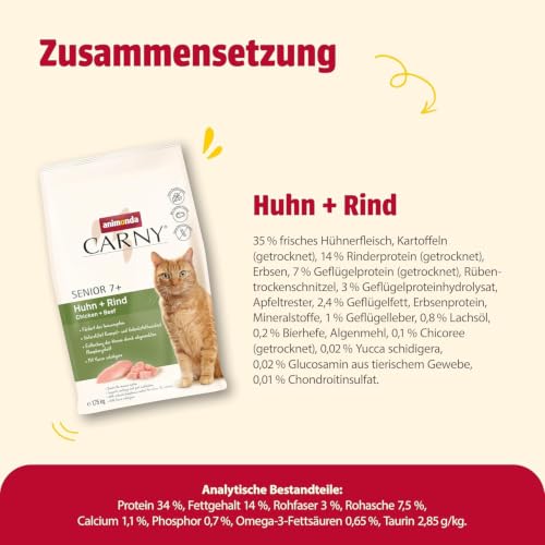 animonda Carny Senior Katzen Trockenfutter mit Huhn + Rind (1 x 1,75kg) – Ansicht 3