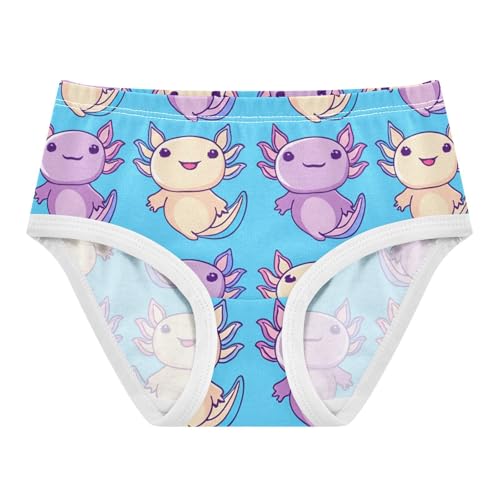 Girls Underwear Toddler 2t Cotton Panties for Girl Aesthetic Briefs Underpants Cute Cartoon Axolotls Pastel