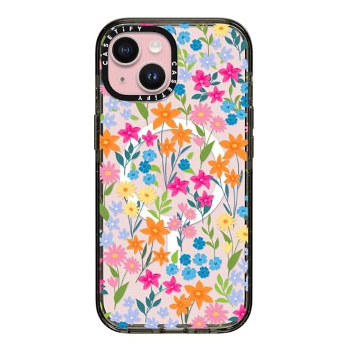 Coque iPhone 15 CASETiFY Impact à imprimé floral compatible MagSafe