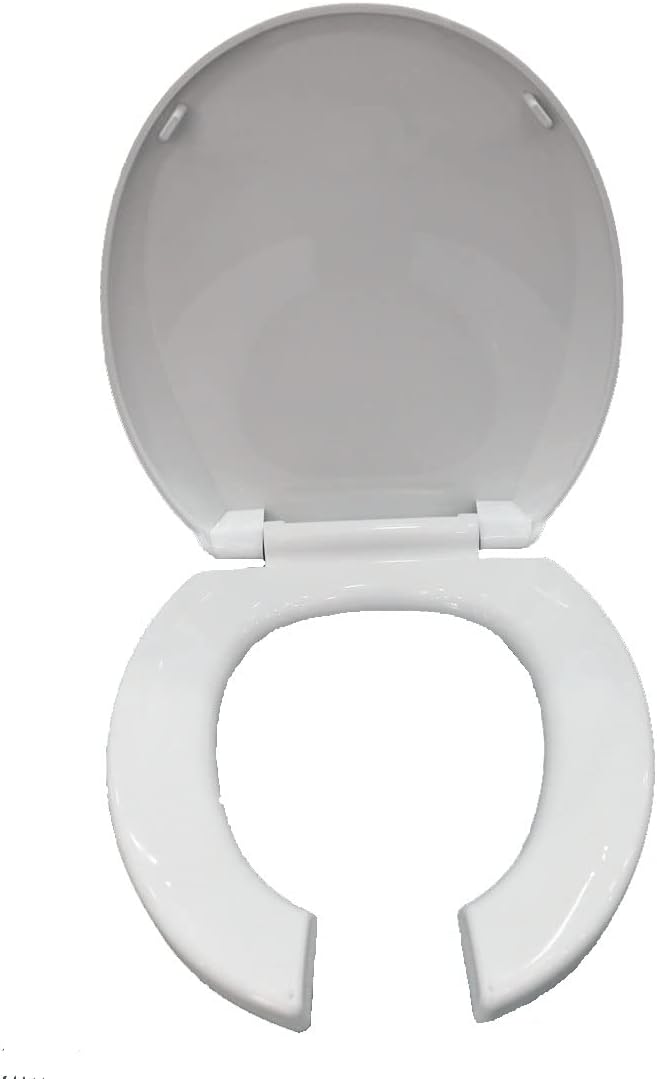 Wemune Commercial Open Front Toilet Seat, Soft Close Toilet Seat Round
