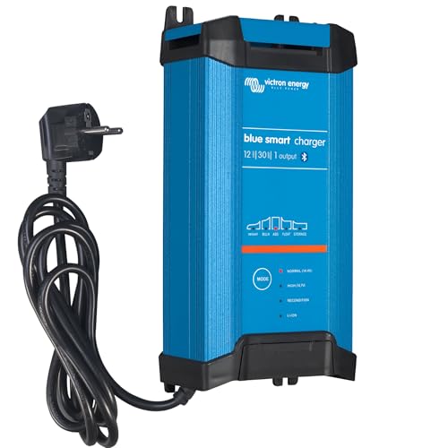 Victron Energy Blue Smart Batterie Ladegerät 12-Volt 30 Ampere 230V - Autobatterie Ladegerät - Batterieerhaltungsgerät und Desulfator - IP22 Geschützt - Bluetooth - 1 Ausgang - CEE 7/7