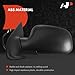 A-Premium Driver Side Power Door Mirror - Compatible with Jeep WJ Series Grand Cherokee 1999-2004 - Heated Manual Folding Black Outside Rear View Mirror