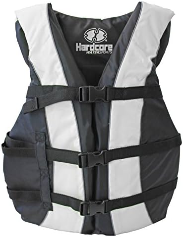 Hardcore Life Jacket Paddle Vest for Adults; Coast Guard Approved Type III PFD Life Vest Flotation Device; Jet ski, Wakeboard, Hardshell Kayak lufe Jacket; Ideal Extra Life Jacket for Pontoon Boat