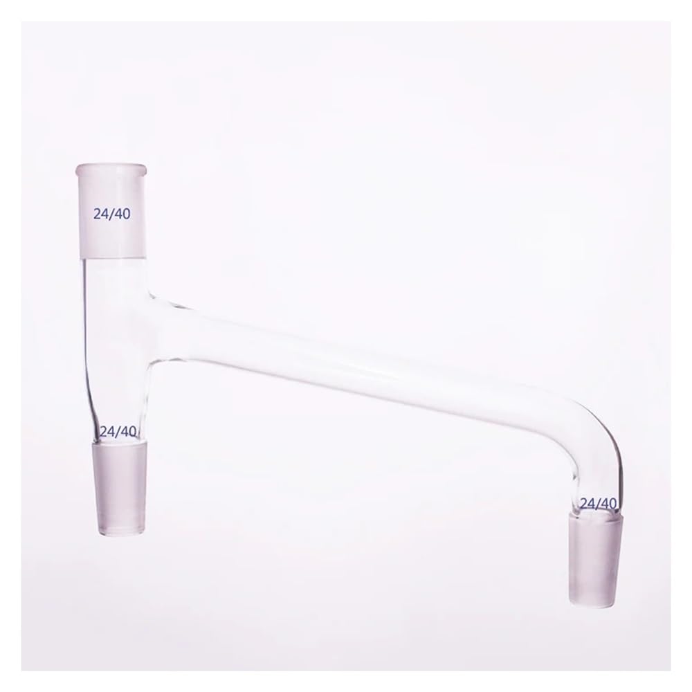 Tête de distillation coudée en verre de précision 24/40 angle 75°-105° - 2