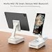 TechGlow Gifts for Men Women Foldable Cellphone Stand with Bluetooth Speaker Charging Function 360° Rotatable Phone Stand Birthday Gift Idea for Mom Dad Cool Tech Gifts-White
