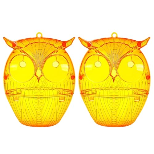 Trampas para avispas al aire libre – Trampas para abejas para exteriores, 2 repelentes ecológicos reutilizables para control de chaqueta amarilla, hogar, patio, camping, garaje