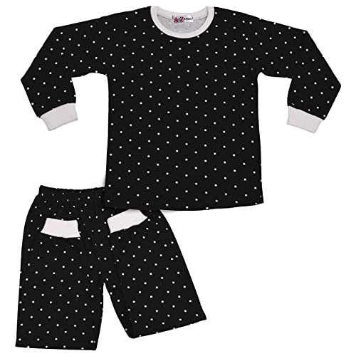 Kids Girls Boys Polka Dot Pyjamas Children PJs 2 Piece Cotton Set Nightwear4