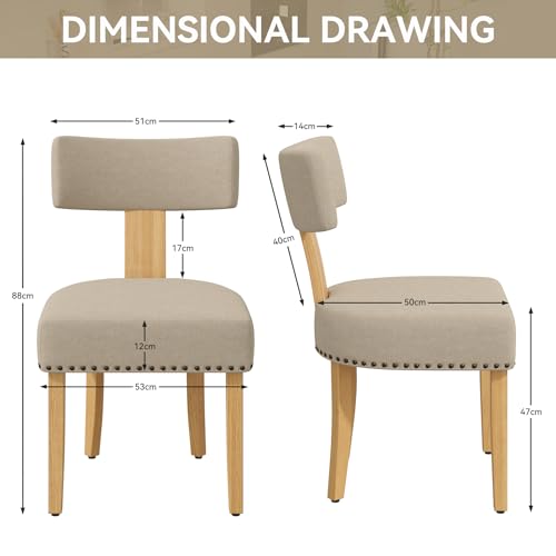 image for Nalupatio Upholstered Dining Chairs Set of 6, Mid Century Modern Dinin