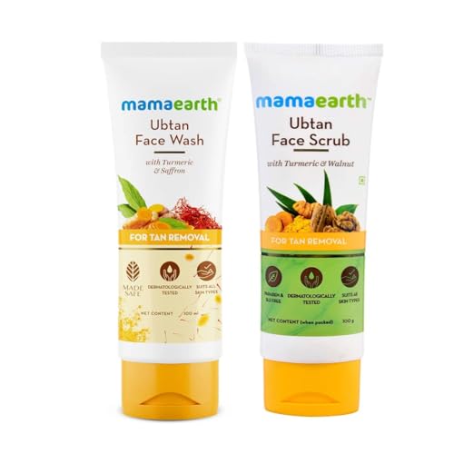Mamaearth Tan Removal Combo | Ubtan Face Wash + Face Scrub | Remo...