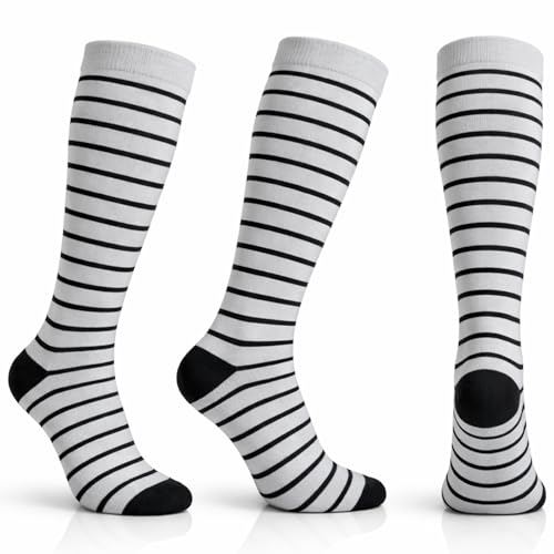 Image of Diamond Star 6 Pairs Compression Socks for Men & Women, Knee High Socks