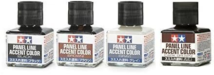 TAMIYA Panel Line Accent Color All 4 colors ( Black,Brown,Gray, Dark Brown )