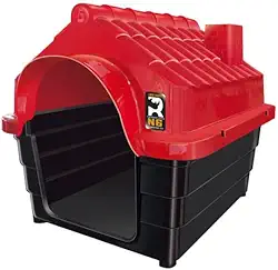 Casinha Plástica Desmontável para Cachorros N6 Casa Grande Vermelho