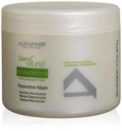 Alfaparf Milano Semi Di Lino Reconstruction for Damaged Hair Reparative Mask, 17.2 Ounce