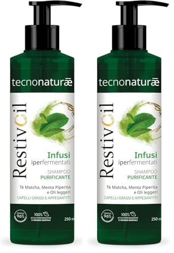 RestivOil Tecnonaturae Shampoo Purificante, Capelli da normali a grassi, 250 ml (Confezione da 2)