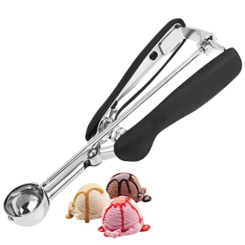 FOCCTS Cuchara de helado de acero inoxidable Cuchara Scoopers con fortalecimiento Cucharas esféricas para frutas Galletas Servir Helado Sorbetes