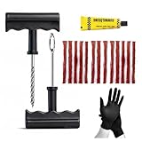 Kit de Reparación de Neumáticos de 18 Piezas - Solución Rápida y Eficaz para Pinchazos en Coches, Motos, Furgonetas y Cortacésped - Materiales Duraderos y Diseño Práctico,Ahorro de tiempo y sencillez