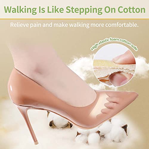 Image of SooGree 5 Pairs Ball of Foot Cushion,Thicken Forefoot Cushion Pad,Forefoot Metatarsal Invisible Socks Pads, Reusable Honeycomb Fabric Foot Pads for Women Men Prevention Pain Relief