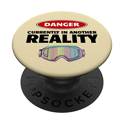 Lustiger Gamer Danger Currently In Another Reality Fun VR Geschenk PopSockets mit austauschbarem PopGrip