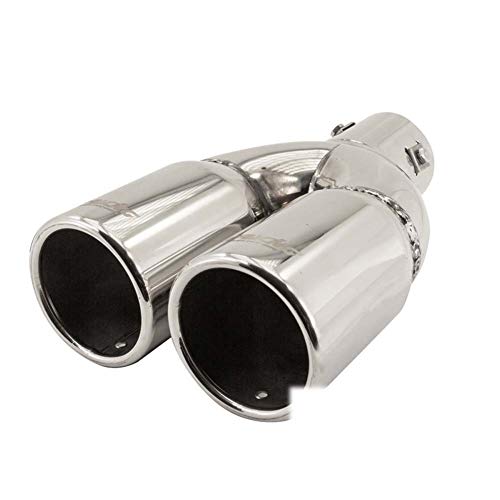 Simoni Racing enjoliveur d'échappement Rond Double INOX - Ø76xL230mm - Montage ->61mm Cover