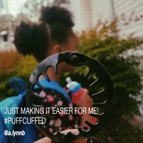 Puffcuff | Mini 2.5 Inch Hair Clamps | For All Natural Thick, Curly, Kinky, Textured, Locs, Or Braided Hair | Painless, Damage-Free Styling Tool | Black | 3 Pieces #TOP6