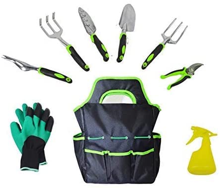 Gartengeräte-Set, 9-teilig, Gartengeräte, Gartenhandwerkzeuge, Gartengeschenke für Frauen und Kinder.