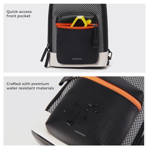 Image of MOKOBARA The Memo Crossbody Sling Vegan Leather & Nylon Chest Bag Casual Shoulder Daypack