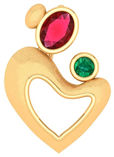 Yellow Gold 18KT(750) Mother's Day Pendant - 0.66 Gram-image-14