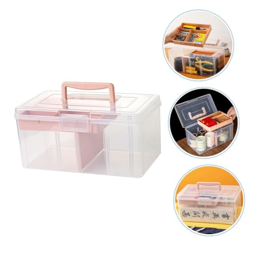 Boîte de rangement multifonction en PP transparent Anneome à double couche - 8