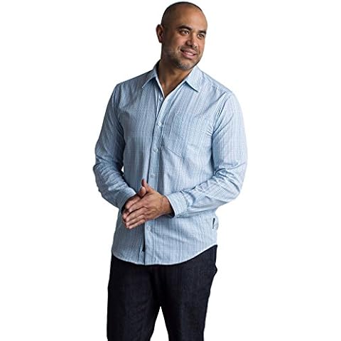 ExOfficio Men's Long-Sleeve Ombre Plaid Shirt Cover