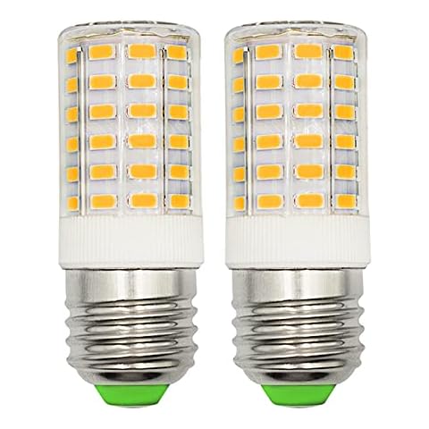 E27 LED Bulb 7W Warm White Super Bright Equivalent to 60W 70W ES Edison Screw Light Short Size Cylinder Compact Corn Bulb AC 100-265V Energy Efficient Lighting Ceiling Light Non-Dimmable (Pack of 2) Cover