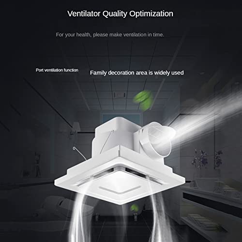 Ventilador de extracción para techo 10", ventilador de ventilación integrado cuadrado 300x300mm para baño, cocina y oficina miniatura 7