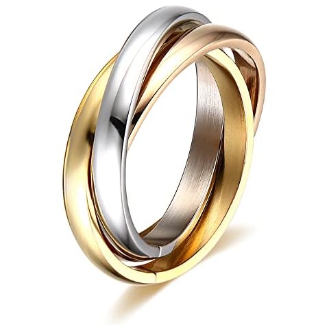 Minimalist Stainless Steel Interlocked Promise Rings Cover
