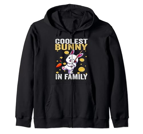 Coolest Bunny In Family - Ropa divertida para niños pequeños Sudadera con Capucha