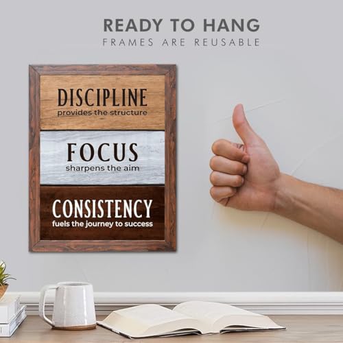 Chaka Chaundh Discipline Motivational Wall Frame Discipline multi - Image 4