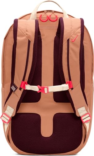 Nike Hike Day Pack (24L) Backpack Bag (Amber Brown/Night Maroon/Bright Crimson)3