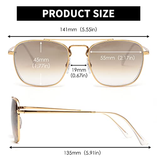 Image of JIM HALO Retro Square Aviator Sunglasses Premium Glass Lens Flat Metal Eyewear Men Women