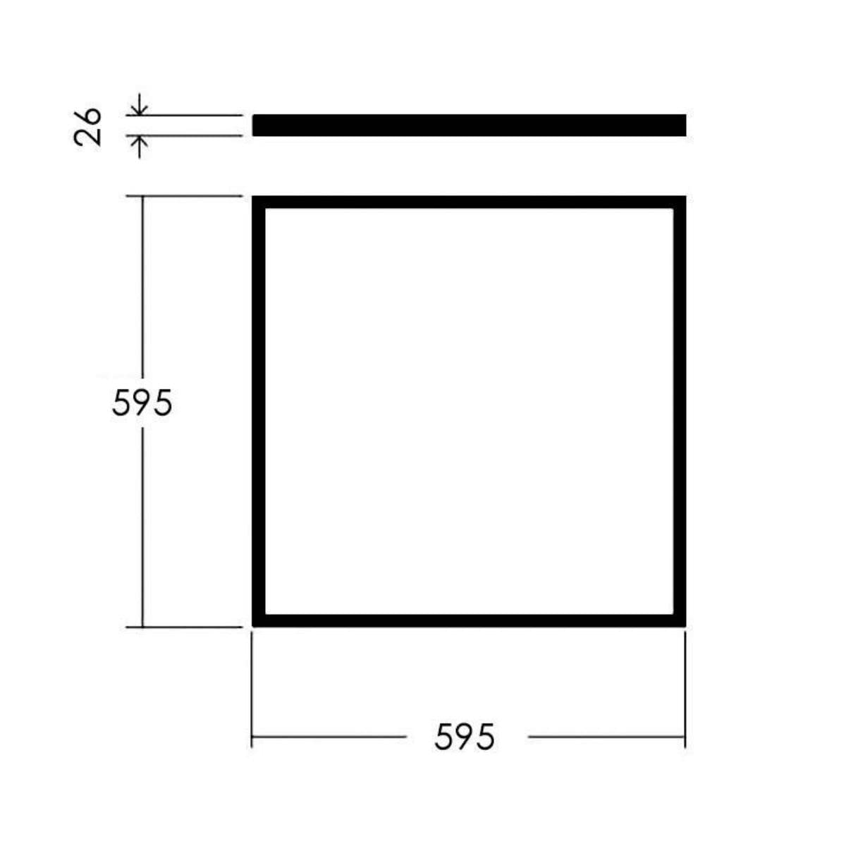 Jandei – Zestaw 2 x panel LED 60x60cm. Luminous Frame 48W 4800 lumenów, płyty do montażu podwieszanego sufitu wymiennego Armstrong, 40000 godzin - Sterownik w zestawie (światło naturalne 4200k)