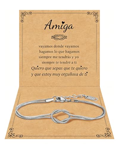 CheersLife Regalo Amiga Cumpleaños Regalos Amigas Originales Pulsera Amistad Regalos Originales para Mujer Regalo Navidad Cumpleaños para Amigas Hermanas