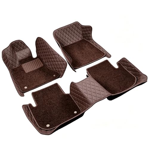 Tapis Sol Voiture imperméables et antidérapants pour Q7 4M marron RHD