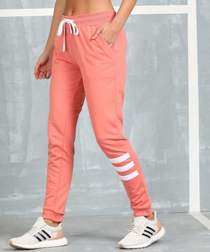 Image of Alan Jones Clothing Women's High Rise Solid Slim Fit Joggers Track Pant