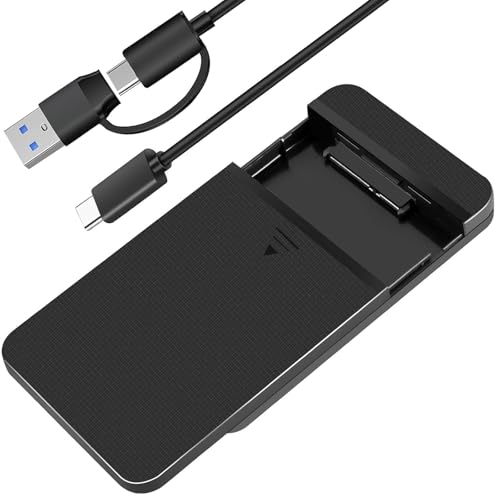 【Plug-and-Play Senza Strumenti】 HDD esterno con design tool-free: nessun driver o attrezzi necessari. Apri il coperchio con un semplice click, inserisci SSD/HDD 2.5