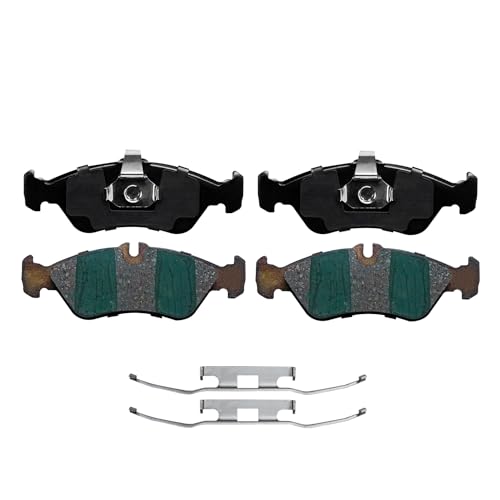Image of Detroit Axle - 2.7L Rear Brake Pads for 2003-2006 Dodge Sprinter 2500 3500, 2002-2006 Freightliner Sprinter 2500 3500, Ceramic Brake Pads 2004 2005 Replacement [for Vehicles w / 10.70 inch Rear Rotors]