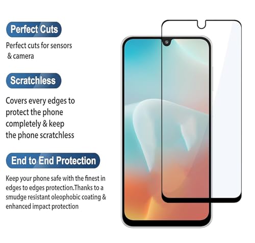 Image of HD Tempered Glass Screen Protector Compatible for Samsung Galaxy F16 5G with Edge to Edge coverage and Easy Installation kit