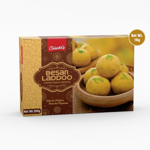 Image of Chheda's - Besan Laddu - Indian Sweets - Pistachio Laddoo - Festive Gift Pack - 200Gm Pack of 1