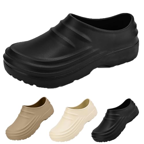 Whimsyard Zapatos De Chef Para Hombres Y Mujeres,zapatos De Chef Ortopédicos Impermeables Con Soporte Para El Arco Para Cocina,zapatos De Trabajo Antideslizantes Resistentes Al Aceite (Negro,41-42)