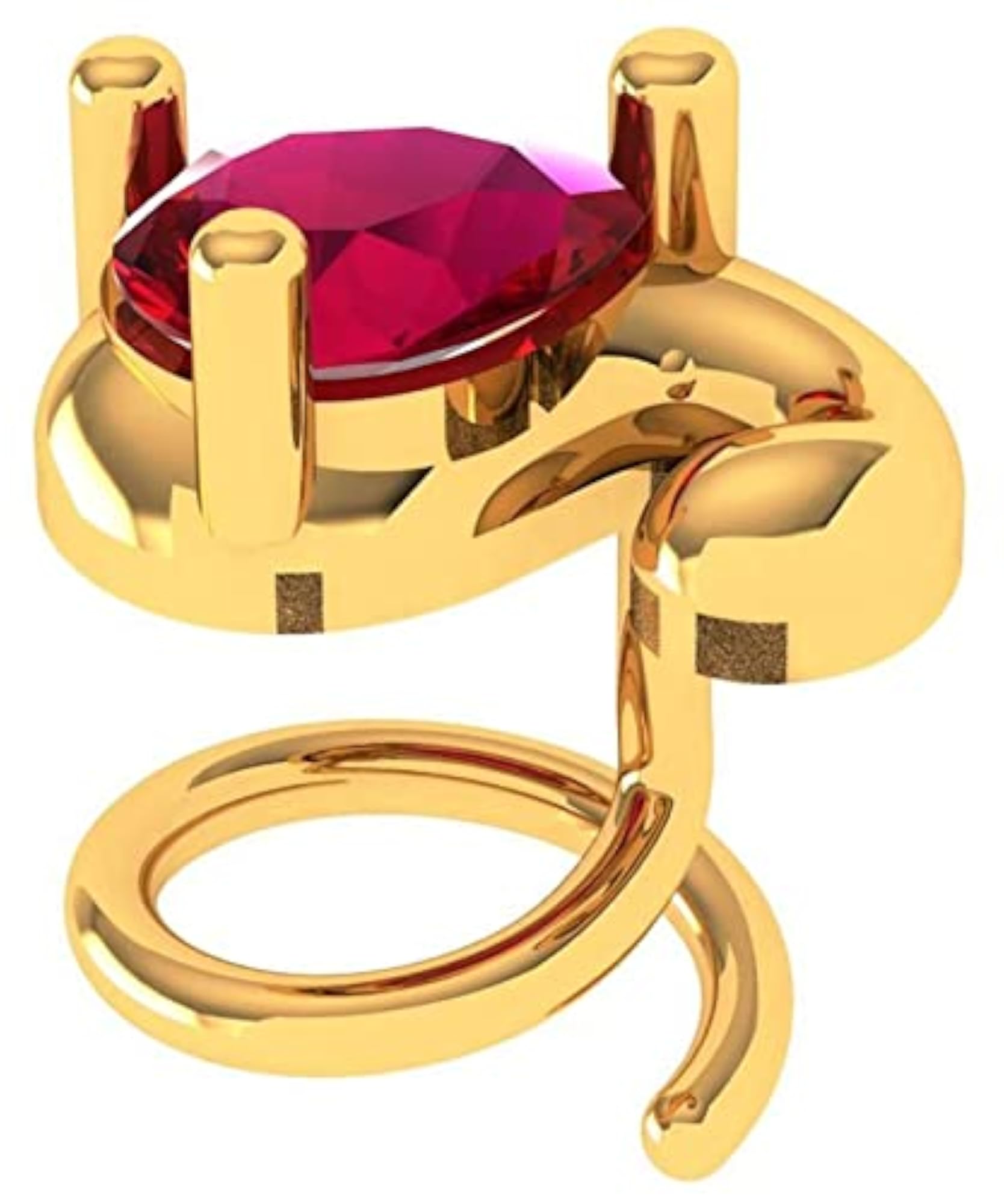 Women's 14kt BIS Hallmarked Yellow Gold Nosepin, 0.387 Gram