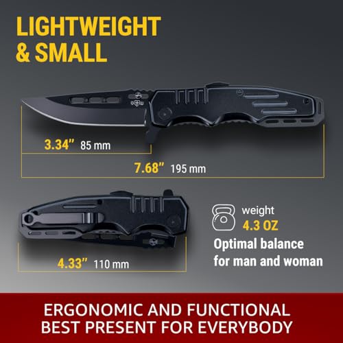 Best Dad Ever Gifts for Dad & Stepdad - Fathers Gifts Idea - Mens Gift Ideas from Daughter, Son, Wife - Presents for Men - Pocket Knife for Father Husband Grandpa 6681 G - Thumbnail 5