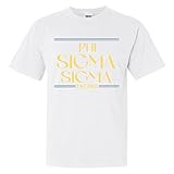 Phi Sigma Sigma Comfort Colors Tshirt | Phi Sig Greek Harmony Sorority Comfort Colors Tee White